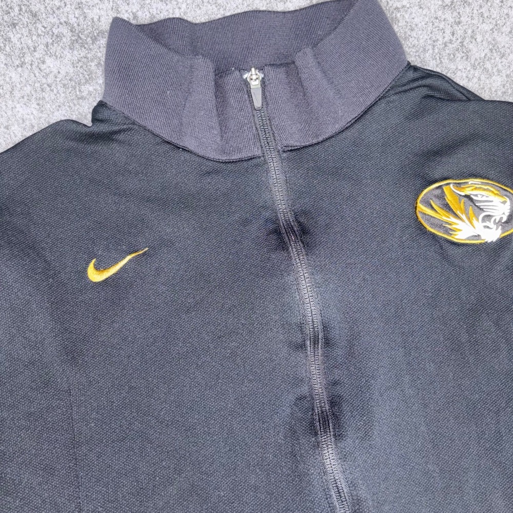 Nike Missouri Tigers Track Jacket Mens XL Black Mizzou Full Zip Athletic Logo